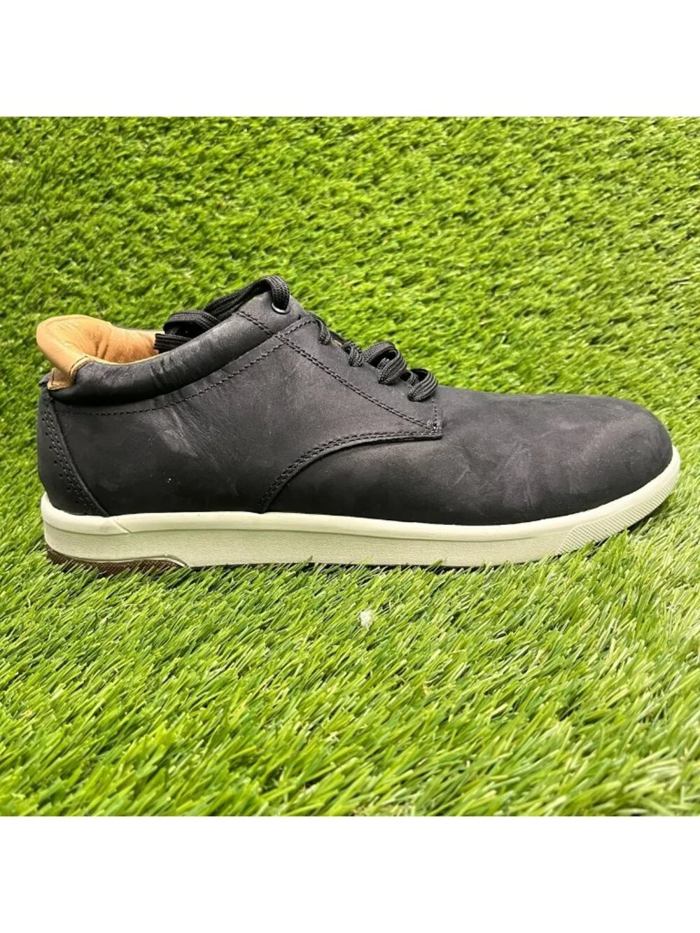 Florsheim Crossover Mens Size 9.5 Black Steel Plain Toe Safety Oxford Work Shoes